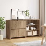 vidaXL Buffet 2 Pièces Chêne artisanal 70 x 41 x 75 cm Bois d'ingénierie