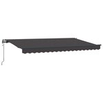 vidaXL Auvent rétractable Anthracite 350 x 200 cm tissu