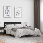 vidaXL Cadre de lit sans matelas noir 140x200 cm