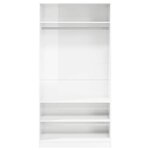 vidaXL Garde-robe Blanc brillant 100x50x200 cm Bois d'ingénierie