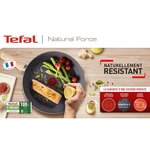 TEFAL G2663802 Natural Force Poele a crepe 25cm, Induction, Revetement Mineralia+, Thermo-Signal, Cuisson saine, Fabriqué en France