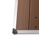 vidaXL Receveur de douche extérieur WPC Inox 110x62 cm Marron