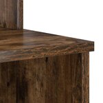 vidaXL Bureau avec Rangement Chêne fumé 120.5 x 44 x 88.5 cm