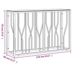 vidaXL Table console 110x30x70 cm acier inoxydable et verre