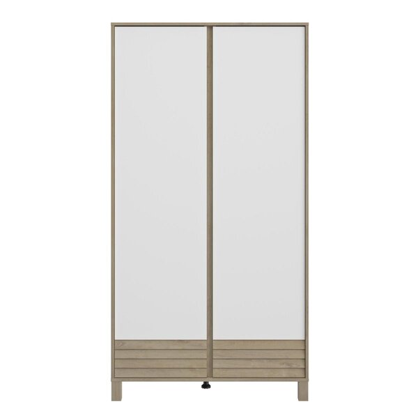 Armoire 2 portes bois blanc
