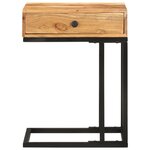 vidaXL Table d'appoint en forme d'U 45x30x61 cm Bois d'acacia massif