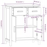 vidaXL Buffet Blanc 62x38x75 cm Bois d'ingénierie