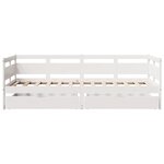 vidaXL Lit de jour et tiroirs sans matelas blanc 90x190 cm bois massif