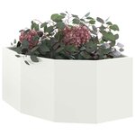 vidaXL Jardinière d'Angle Blanc 60 x 60 x 35 cm Acier