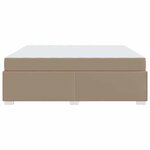 vidaXL Cadre de lit avec matelas Cappuccino 180 x 200 cm tissu