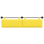 vidaXL Tête de lit suspendue Jaune clair Tissu en velours côtelé