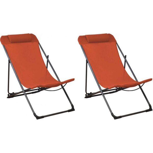 Chilienne en acier et toile globe (lot de 2)