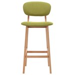 vidaXL Tabourets de bar lot de 2 vert tissu