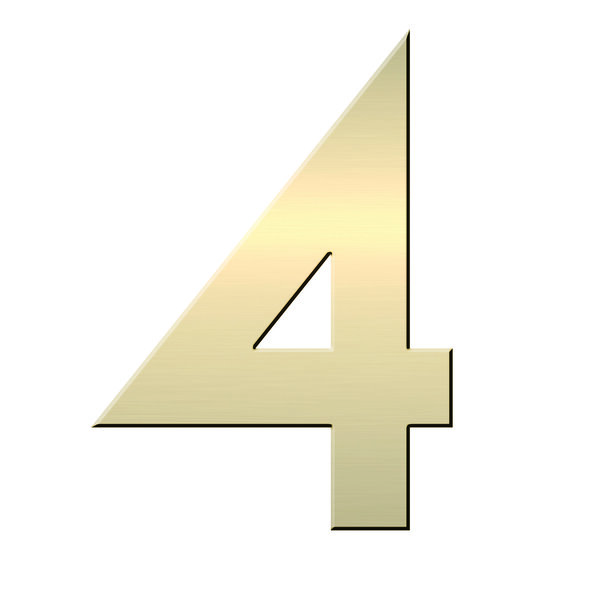 N° 4 en Laiton  adhésif puissant  50 mm x 2 mm