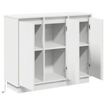 vidaXL Buffet LED Blanc 90 x 32 x 75 cm Bois d'ingénierie