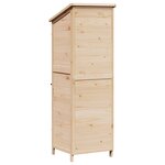 vidaXL Abri de jardin avec toit Naturel 59 5 x 56 x 176 5 cm