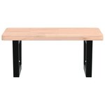 vidaXL Étagère de vasque murale acier et bois massif de hêtre