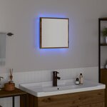 vidaXL Miroir de salle de bain LED Chêne artisanal 40 x 37 x 8.5 cm