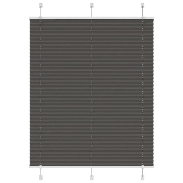 vidaXL Store plissé noir 110x150 cm largeur du tissu 109 4cm polyester