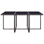 vidaXL Salon de jardin encastrable 11 Pièces avec coussins Rotin Marron