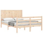 vidaXL Cadre de lit sans matelas bois massif