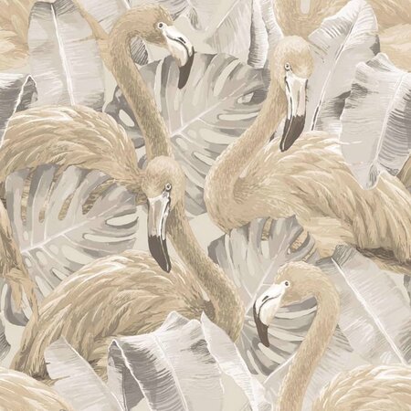 Noordwand Papier peint Flamingo and Monstera Beige