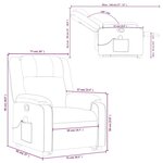 vidaXL Fauteuil inclinable de massage Vert foncé Tissu