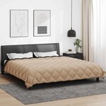 vidaXL Duvet d'hiver Noir et Taupe 240 x 200 cm Microfibre