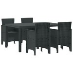 vidaXL Ensemble de salle à manger pour jardin 5 Pièces Anthracite