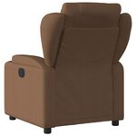 vidaXL Fauteuil inclinable de massage électrique marron tissu