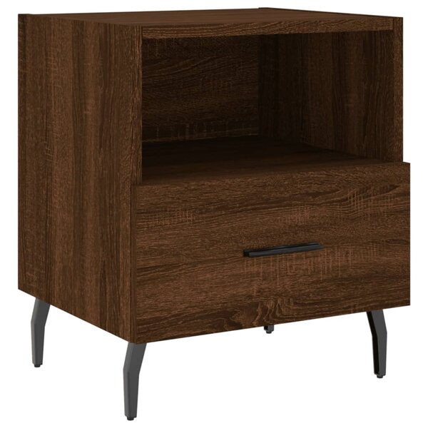 vidaXL Table de chevet chêne marron 40x35x47 5 cm bois d’ingénierie
