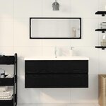 vidaXL Cabinet de lavabo Chêne noir 100 x 39 x 62 cm Bois d'ingénierie