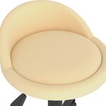 vidaXL Chaise pivotante de salle à manger Crème Velours