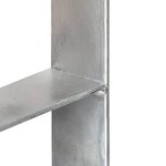 vidaXL Piquets de clôture 2 Pièces Argenté 7x6x60 cm Acier galvanisé