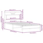 vidaXL Cadre de lit sans matelas chêne fumé 107x203 cm bois ingénierie