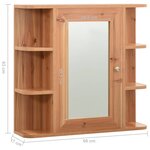 vidaXL Armoire à miroir de salle de bain Chêne 66x17x63 cm MDF