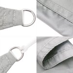 vidaXL Voile d'ombrage gris clair 2 5x2 5x3 5 m 100  polyester oxford