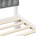 vidaXL Cadre de lit avec tête de lit rembourrée Blanc 180 x 200 cm