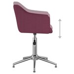 vidaXL Chaises pivotantes à manger lot de 4 violet tissu