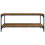 vidaXL Table basse Chêne fumé 100x50x40 cm Bois d'ingénierie