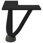 vidaXL Pieds en épingle à cheveux pour table basse 4 pièces Noir 10 cm Acier massif