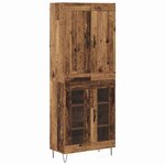 vidaXL Haut Armoire Bois Ancien 69 5 x 34 x 180 cm Bois d'ingénierie