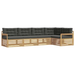 vidaXL Ensemble de canapés d'extérieur 6 Pièces Blanc et anthracite