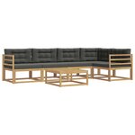 vidaXL Ensemble de canapés d'extérieur 6 pc Blanc et anthracite