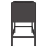 vidaXL Bac de jardin surélevé Noir 60 x 26 x 45 cm Acier