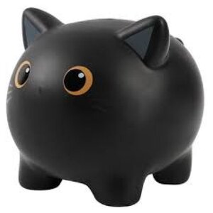 Tirelire plastique Chat noir