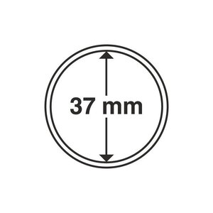 Capsules rondes 37mm pour monnaies de collection. Paquet - 100 capsules