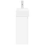 vidaXL Meuble de salle de bain avec robinet Blanc 45 5 x 22 5 x 84 cm