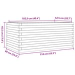 vidaXL Jardinière blanc 110x60x45 5 cm bois de pin massif