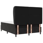 vidaXL Lit Box Spring avec matelas Noir 160x200 cm Velours